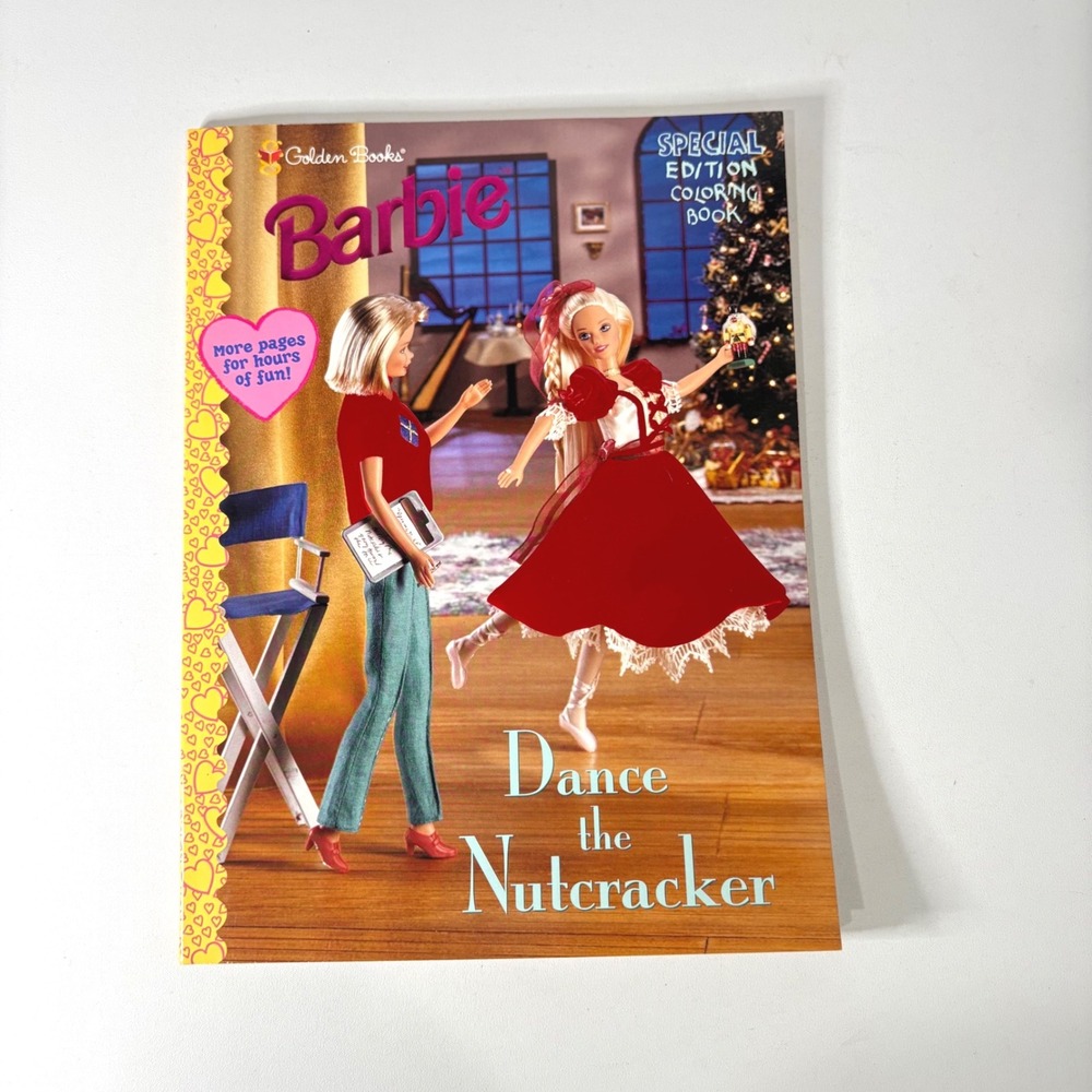 Vintage 1996 Barbie Dance the Nutcracker Golden Books Coloring Activity Book